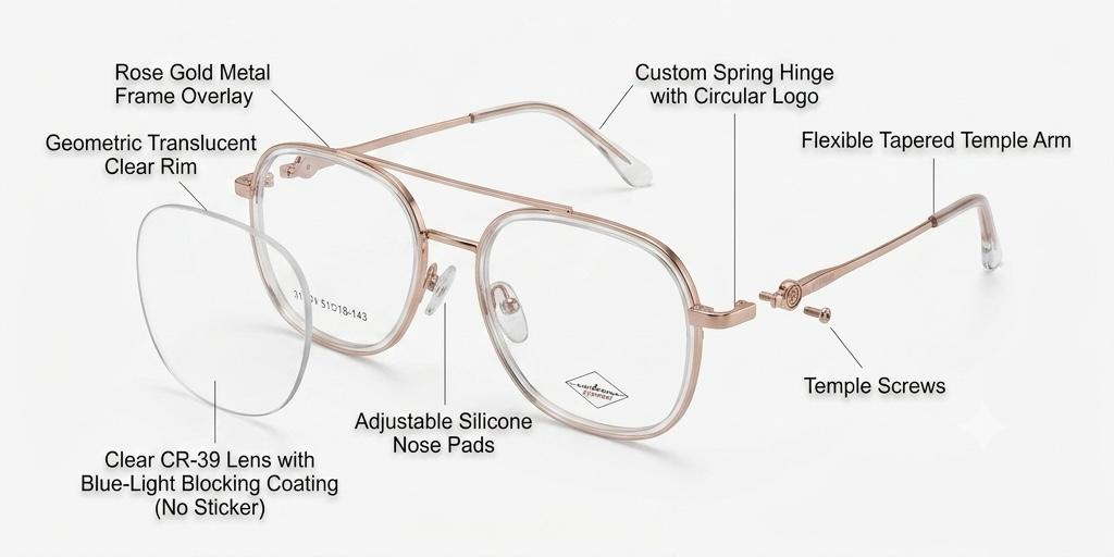 CARTIER ROSE GOLD METAL FRAME FOR WOMEN - Image 2