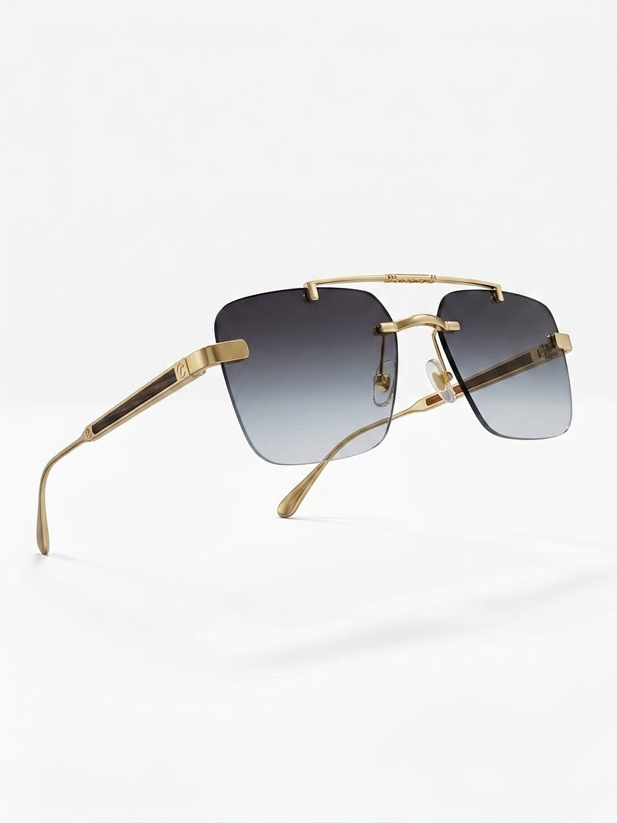 CARTIER PREMIUM RIMLESS METAL SUNGLASS - Image 2